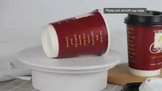 High quality  take away custom design printing double wall hot drink tea coffee paper cup with lids