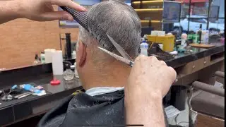 Aprenda cortar cabelo social social todo na tesoura |como fazer pente corrido nas laterais ,tutorial