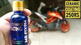 I did 9H Ceramic Coating on KTM Duke 390 at home -Infoinsta