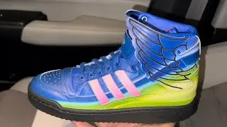 Adidas Forum High Wings 4.0 Jeremy Scott Blue Gradient Shoes
