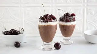 Black Forest Chia Pudding | Chocolate Cherry High-Fiber Dessert