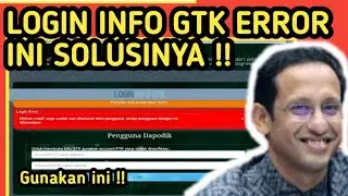 LOGIN INFO GTK ERROR HARUS GUNAKAN CARA INI ‼️