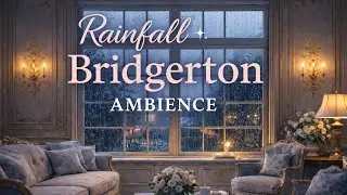 Rainfall Bridgerton Ambience | Cozy Regency Sitting Room with Gentle Rain Sounds