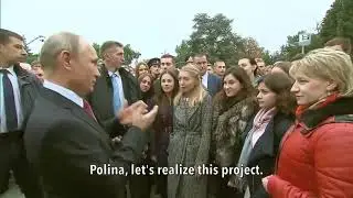 Russian President Putin Makes One Student Girl a Very Happy Person