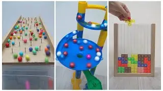 Hypnotic Bead Reversal, Xylophone Magic, Sorting Balls, ASMR Bead Tower, Marble Run Relaxation