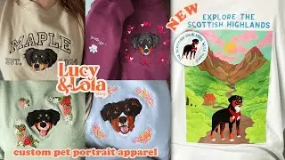 Lucy & Lola Custom Clothing Review & Unboxing | Pet Portrait T-Shirt + Sweatshirts