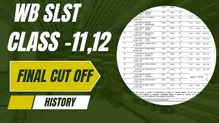 WB 2nd SLST History Final Cut Off 2026 | Class 11-12 Merit List Analysis (Category Wise)Akash Sir