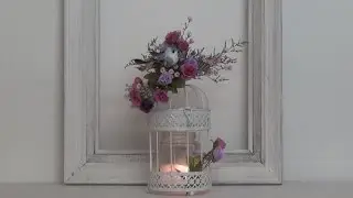 Decoración romántica Jaula con Flores