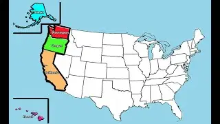 USA, Pacific States - Rap the Map to learn the states & capitals