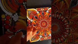 Orange Chakra -Erasing guide marks #art #dotart #painting #relaxing #satisfying #viral #shorts