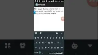 Simple trick hack in pera swipe to earn more points!