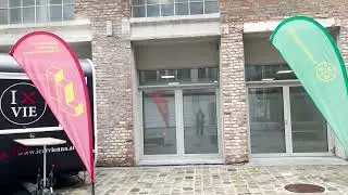 Eingang zur Expedithalle in der Brotfabrik, Bundesfinale von Jugend Innovativ