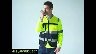 SMASYS High Visibility Security Work Safety Vest with Zipper