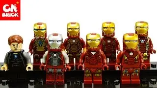 Unoffical LEGO IRONMAN MARK  5,6,7,17,42,45,46 AND TONY STARK SY624 lego videos