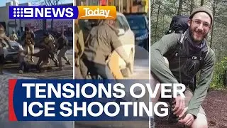 US government clashes with local authorities after ICE shooting of nurse | 9 News Australia
