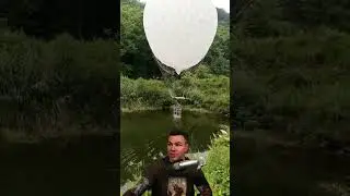 A homemade drone hot air balloon is WILD.
