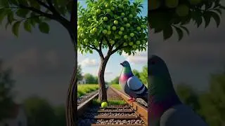 The pigeon and its apple tree #aivideo #shorts #pigeonstory #viralvideo #trendingshorts