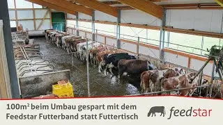 Betrieb Stiegler | Futterband (platzsparend und günstig) anstatt Futtertisch