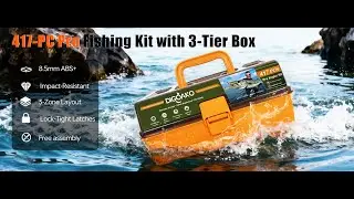 Large 3 Layer Fishing Tackle Box with Tackle Included