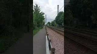 Croydon Tram heading to wimbledon tram stop from wandle park tram stop uk filmed May 12th 2022.