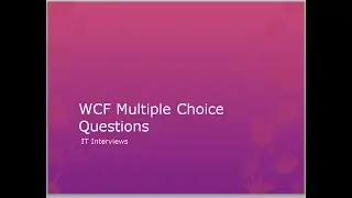 WCF MCQ's