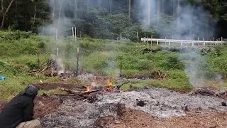 3か所焼却の非効率に気づく！まとめて焼却がベストだった｜畑作り
