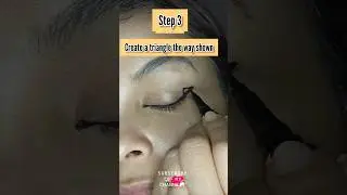 3 Step Easy Winged Eyeliner 👁️🖊️for Hooded eyes 👁️✨ #shorts #wingedeyeliner #eyelinertutorial