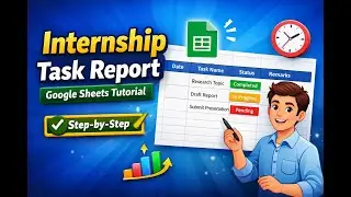 How to Create Internship Task Report Using Google Sheet