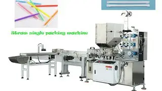 Cheap price plastic paper straw single packing wrapping machine