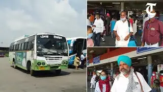 Passengers face problem at ISBT-43 due to bus strike of Punjab Roadways outsource employees