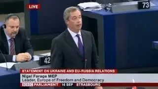 Nigel Farage - EU is guilty of provoking Ukraine crisis (16 Sep 2014)