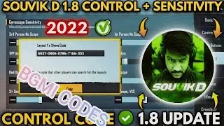 NEW UPDATE 1.8 BGMI CODES SOUVIK D SENSITIVITY CODES SOUVIK CONTROL CODE🔥 ZERO RECOIL#bgmi #pubg