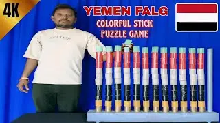 YEMEN Flag Colours Cylinder Matching Game Challenge videos | Best Puzzle