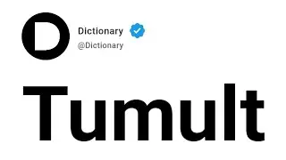 Tumult Meaning In English
