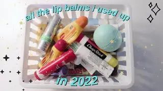 all the lip balms i used up in 2022 :)) | LIP BALM EMPTIES