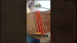 Natural Italian CORAL 🪸 Mala 108 Beads #youtubeshorts #gemstone #viralshorts #youtube