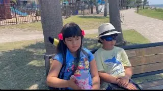 Zayan and Zaynah are Enjoying in The Neptune Park in The St. Simon&rsquo;s Island Georgia, USA
