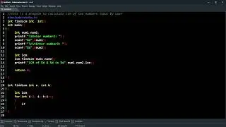 C program to Find LCM of two numbers input by user