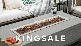KINGSALE - Tisch mit Gaskamin