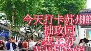 #自驾游。俩人一车一狗今天打卡拙政园，忠王府，苏州博物馆。走的是腰酸背痛，看来还是得抓紧时间做自己想做的事😃😃