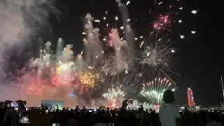 Abu Dhabi 2024 Fireworks & Drone show | Happy New Year 2024 | Corniche Beach