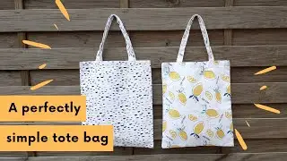 A Cotton Tote Bag Made From Tea Towel [30 Minutes Sewing Project]