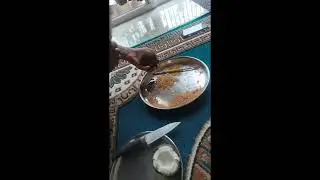 Easy way to remove coconut from its shell.