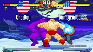 FT3 @sfa2u: ChoiBoy (US) vs bunnyconda (US) [Street Fighter Alpha 2 sfa2 Fightcade] Jul 21