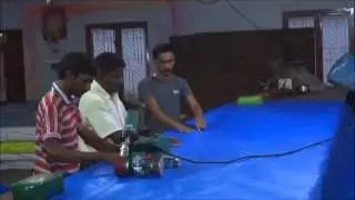 Automatic Hot Air Welding Machine for welding tarpaulin,coated fabrics and banner materials