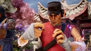 Scout - Team Fortress 2 (Liu Kang) - Skin Mod Showcase - Mortal Kombat 1