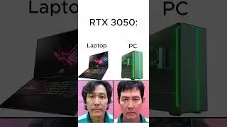RTX 3050 Laptop vs PC #nvidia #shorts