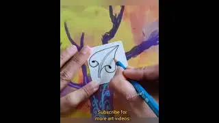 Toodles Zentangle tangle / Zentangle art/ leaf design/ colourful leaves design