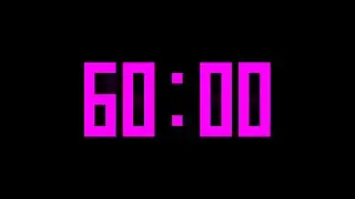 60 Minute Countdown Timer with Alarm & Chapters - Digital Display - Pink - 1 Hour