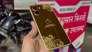 New Trending Oppo Realme C33 CONVERT INTO IPHONE LOOK 24kt Gold Panel Mobile Gold Panel